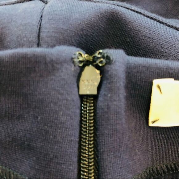 L'Agence Ophelia Off the Shoulder Peplum Bodycon Midi Dress 50s Formal Navy S - Picture 12 of 13